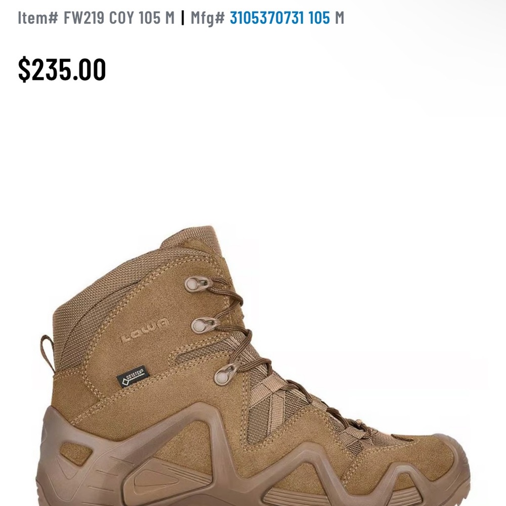 Lowa Tan Hiking Boots with Rugged Design and Ankle Support